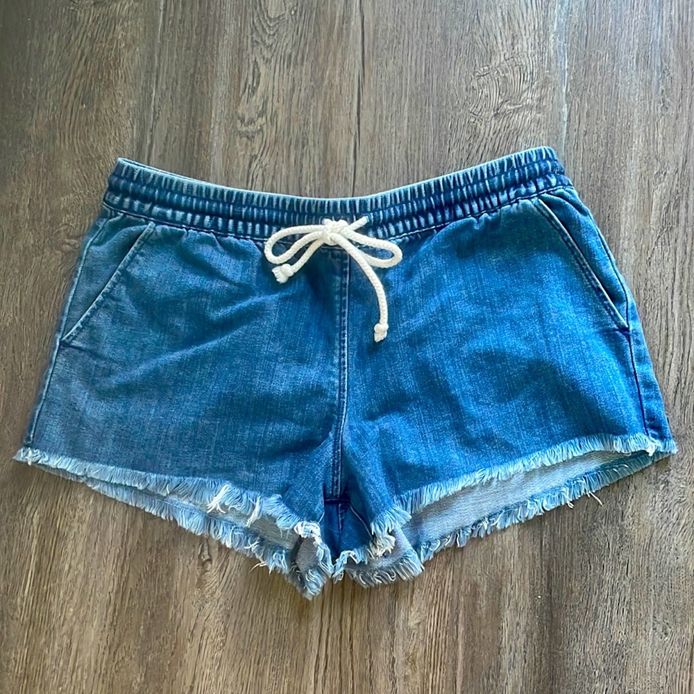 Aerie Chambray Drawstring Shorts.